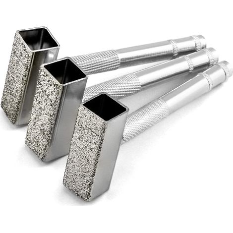 3 Pcs Dresseur de Meule Diamant avec Manche Antidérapant pour Meuler les Meules d'Ébavurage, Tête 45 x 17 mm (1/5)