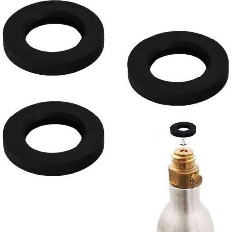 Lot de 3 joints de rechange pour SodaStream – Joints d’étanchéité en caoutchouc compatibles avec les machines SodaStream Crystal, Terra et machines à soda, pièces de remplacement pour bouteille (1/4)