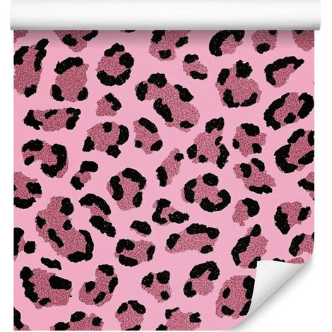 Papier peint rose pailleté rose chair et rose poudré 50x1000 cm (1/5)