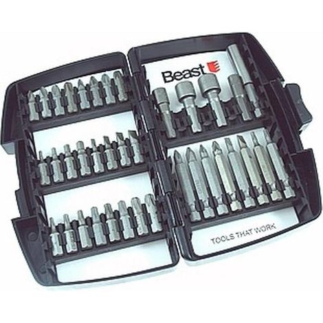 Jeu d'Embouts 37 Embouts - CRV6150 - Acier - Pratique et résistant - Bricolage et artisanat - Qualité premium - Beast (1/4)