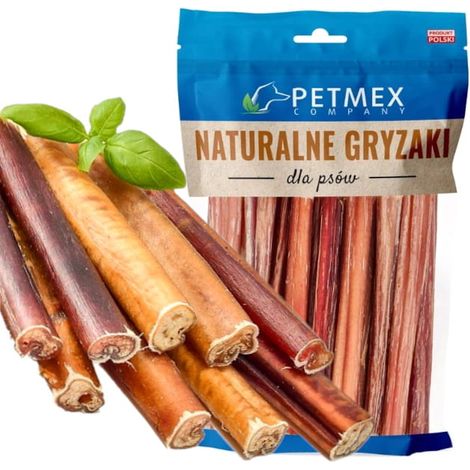 Natürlicher Hunde-Kauartikel Petmex Getrocknete Kalbspenisse 15 cm, 20 Stück (1/2)