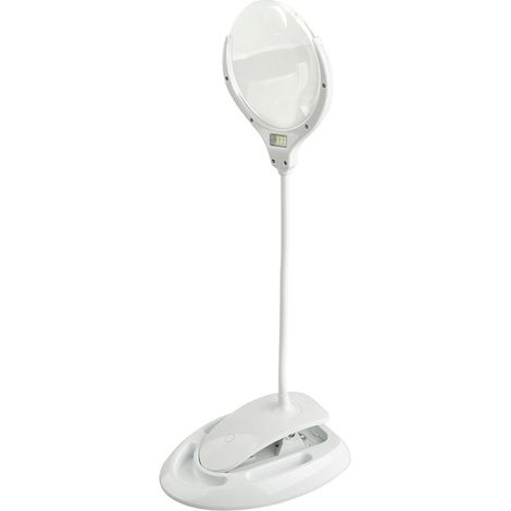 Ampoule grossissante 3x/8x avec lampe loupe, lampe de table avec support et pince, intensité et puissance réglables, idéale pour la lecture, les lois (1/5)