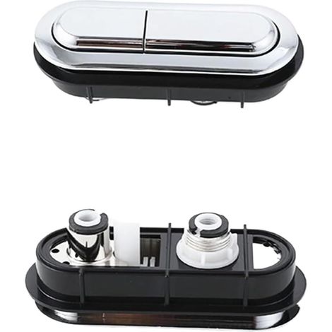 Bouton de chasse d'eau, commande toilette, double bouton-poussoir (1/2)