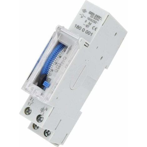 Interrupteur horaire Programmable, Mécanique Minuterie ，15 Minutes À 24 Heures Relais De Commutation De Temps De Montage sur Rail Din Standard Programmable ，SUL180A (1/4)