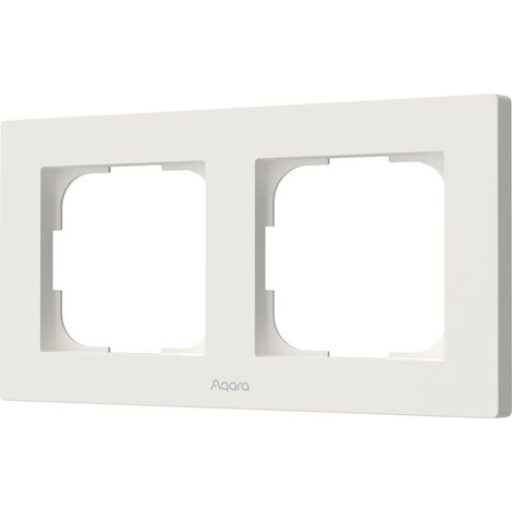 Cadre double pour interrupteurs H2 EU 2-blocs – Plastique ABS robuste – Montage facile par encliquetage – Compatible systèmes 55 mm – Aqara
