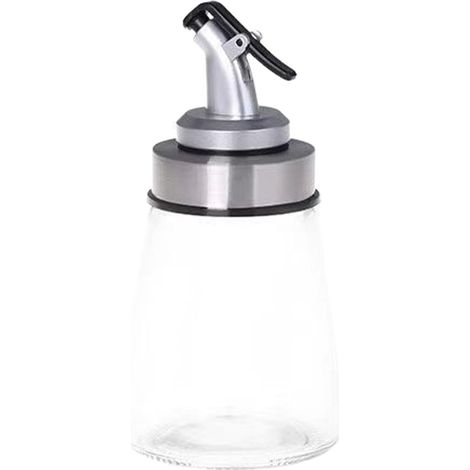 Bouteille à huile cuisine Récipient d'assaisonnement 170 ml Bouteille distributeur d'huile d'olive pour fêtes, camping, pique-nique, maison, salade, barbecue, grillade, friture (1/5)
