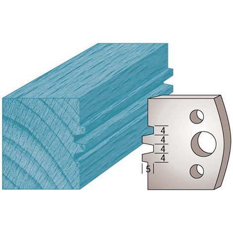 Diamwood Jeu de 2 fers profilés Ht. 40 x 4 mm bouvetage enture 4 mm M75 pour porte-outils de toupie - 2 pièces - Dimensions 40 x 4 mm - Épaisseur 4 mm - Compatible CMT, LEMAN, HOLZMANN (1/2)
