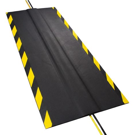 Tapis de Protection de câble 1 m Cache de câble en Caoutchouc 100x30cm Goulotte de câble pour voiture électrique - Type 2 - Protection anti-butée plate et robuste (1/5)