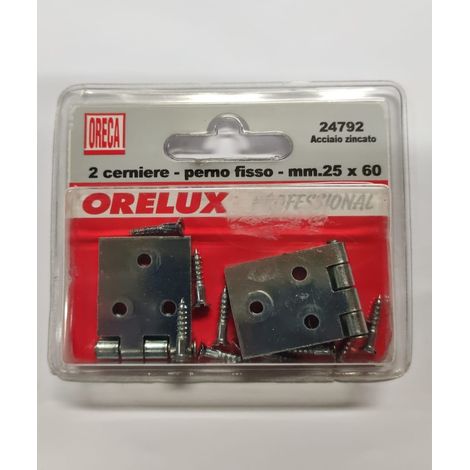 ORECA - CERNIERA LUNGA PERNO FISSO 25X60MM PZ 2