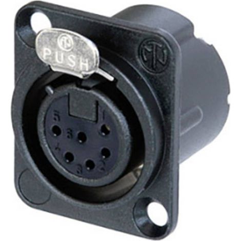 Neutrik NC6FD-LX-B-CON Connettore XLR Presa a pannello contatti dritti Numero Poli (num): 6 Nero 1 pz.