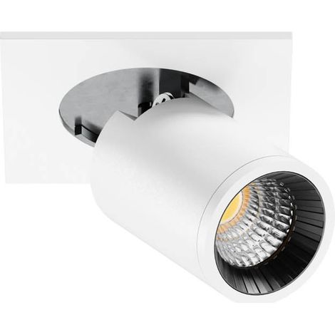 Spot Led Encastrable Nano Oxo Sq 4W 45° Avec Sélecteur De Température (2700K/3200K/4000K) Blanc Mat, Réglable Et Polyvalent Par Beneito & Faure. (1/2)