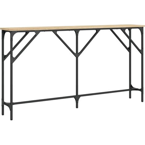 Table console，Table d'appoint，Bout de canapé，Meuble d'entrée chêne sonoma 140x23x75 cm bois d'ingénierie