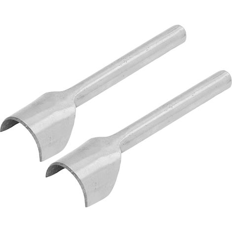 Ensemble de 2 outils de coupe-cuir demi-ronds en acier, poinçons pour ceintures et sangles (25 mm). (1/5)