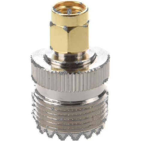 Adaptateur coaxial UHF SO-239 femelle vers SMA mâle (1/3)