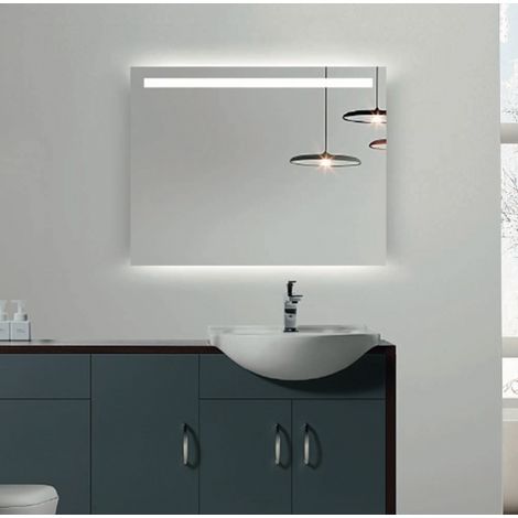 Alle Carrelage - Miroir rectangle, LED et rétroéclairage 70x90 cm - HORIZON (1/5)