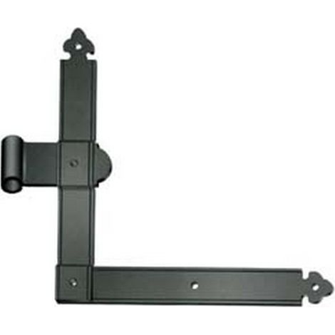 6PZ BANDELLE ANGOLARI OCCHIO CENTRALE - mm.260x30x260h. SX - in ferro verniciato nero