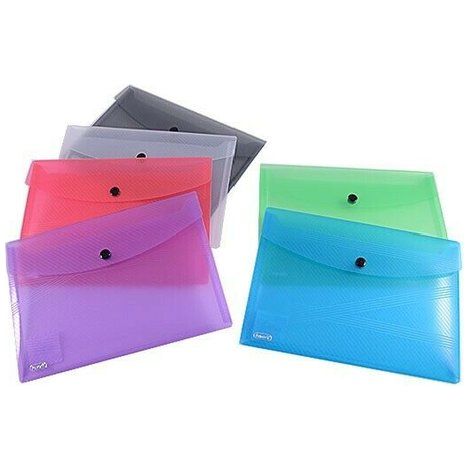 Favorit 400135689 cartella Polipropilene (PP) Blu, Verde, Grigio, Viola, Rosso, Trasparente A4
