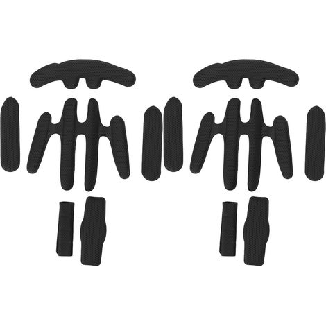 Kit de rembourrage pour casque (2 jeux) : mousse thermocollante avec fermeture auto-agrippante, doublure pour casque de vélo électrique, noir, taille unique.