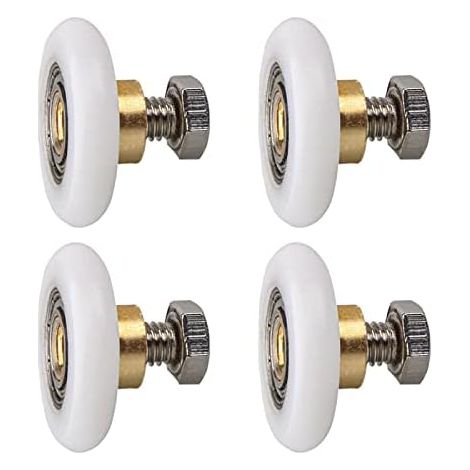 CSPARKV - Rodillo para mampara de ducha de 27 mm, rueda de repuesto para mampara de ducha, 4 piezas (27 mm)