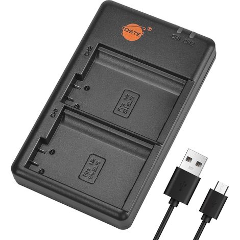 DSTE MH-25 Batterie USB Dual Quick Chargeur Compatible pour EN-EL15 (1/5)