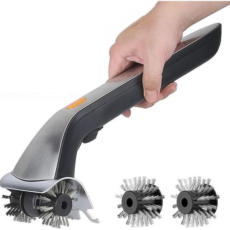 Pulitore elettrico per griglia - spazzola elettrica a vapore senza fili per griglia con serbatoio dell'acqua e setole di ricambio - acciaio inossidabile (1/5)