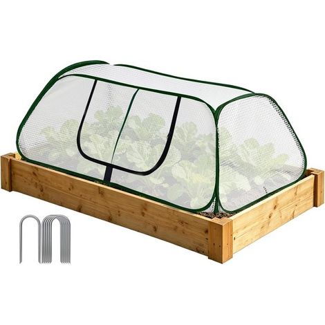 10. Serra da giardino con copertura per piante, porta avvolgibile con cerniera, in PE rinforzato, 45x22x16 pollici, bianca, 1 pezzo. (1/5)