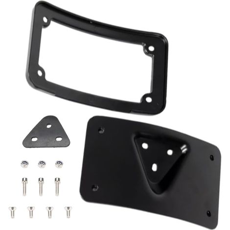 Support de Plaque d'Immatriculation pour Moto, Compatible avec Dyna Sportster 1200 883, Noir (1/5)