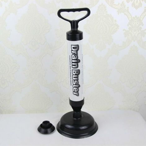 Puissant Déboucheur de Toilettes avec 2 Ventouses, Haute Pression en ABS pour Salle de Bain, Toilettes, Baignoire, Douche, Lavabo (1/5)