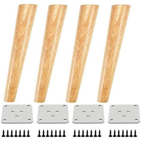 verstellbare Möbelfüße für Holztische – Höhe 30 cm, inklusive Befestigungsplatten und Schrauben (1/5)
