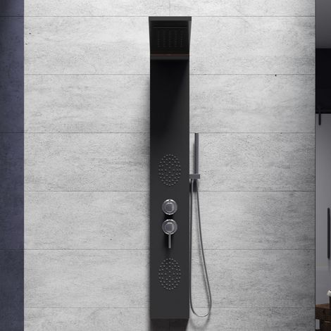 Colonna doccia pannello idromassaggio effetto cascata YH8121 RUSSIA Nero