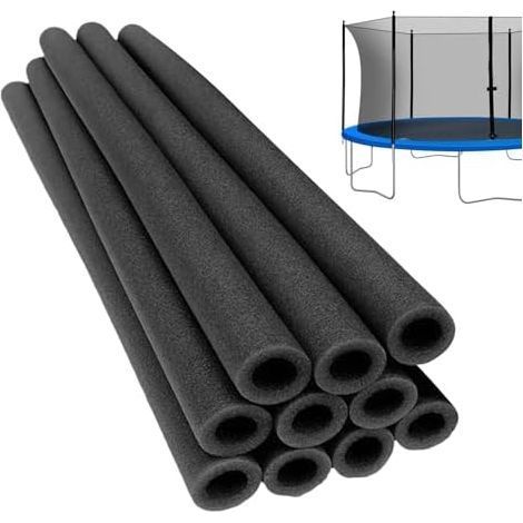 Manchons en Mousse pour Poteau De Trampoline - 10 Pièces Housses Imperméables Et Anti-poussière Enceinte Remplacement Trampolines Noir (1/5)