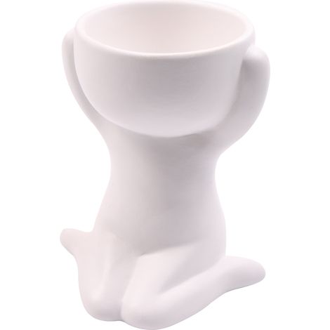 Humanoider Keramik-Blumentopf für Sukkulenten, kleine Vase, Bastelarbeiten, Bürodekoration YL1483-1