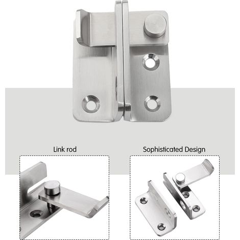 Moraillon Porte Cadenas Petite Antivol Loquet,Acier Inoxydable Cadenas Verrou à Bascule Verrous de Porte de sécurité,Ouvrir à droite