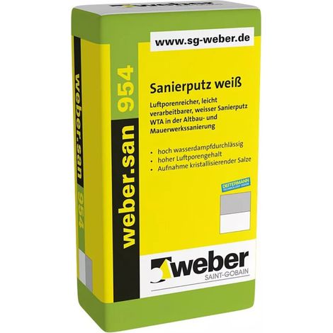 weber.san 954 Sanierputz, weiß, 25 Kg (1/2)