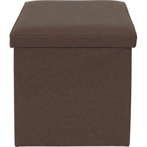 Pouf Coffre Pliable "anetto" 38cm Marron (1/5)