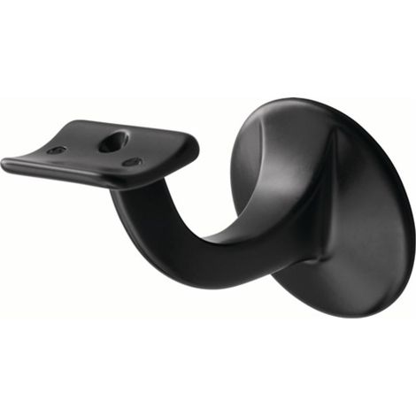 Soporte pasamanos 3506 Aluminio recubierto negro Diámetro placa pared 56mm (1/2)