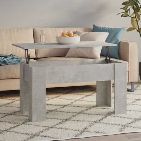 vidaXL Mesa de centro madera de ingeniería gris hormigón 101x49x52 cm (1/5)