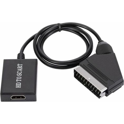Convertisseur HDMI vers péritel - Adaptateur audio vidéo HD 1080p pour HDMI vers péritel Sky Box Stb (1/5)