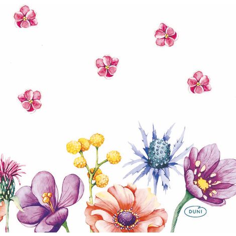 Duni Servietten Blümchen 24 x 24 cm - 20er Pack Servietten