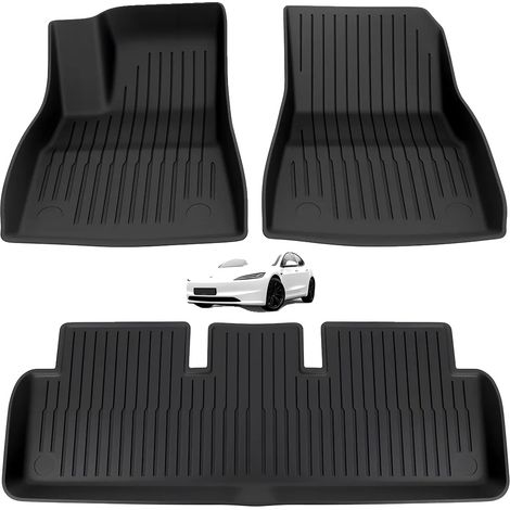 Autofußmatten, Allwetter-Schutz, maßgeschneidert für Tesla Model 3 Highland, 3PCS (1/2)