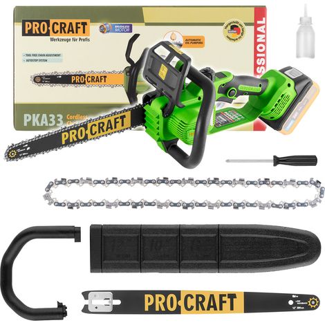 Procraft PKA33-BB Akku Kettensäge 20 V 304 mm Brushless Solo - ohne Akku, ohne Ladegerät