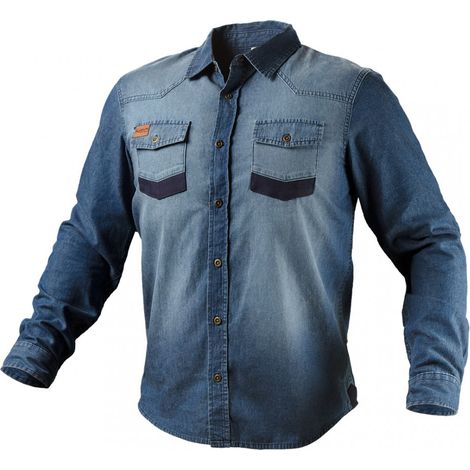 Jeans-Arbeitshemd, Größe XXXL (1/5)