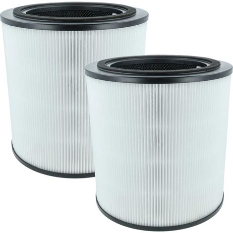 vhbw 2x Aktivkohlefilter kompatibel mit Bosch Air 4000 Luftreiniger - H13 Luftfilter Schwarz Weiß