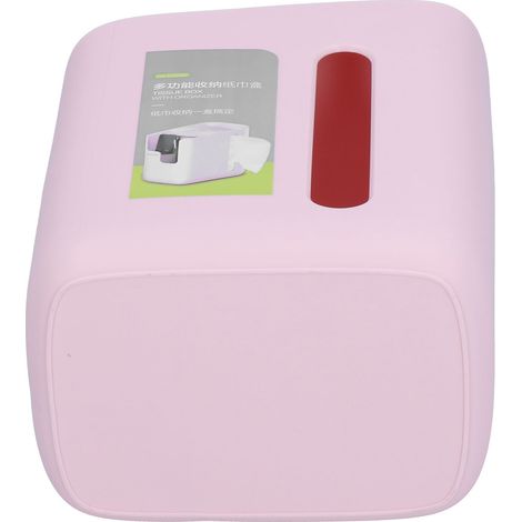 Boîte à mouchoirs rose multifonctionnelle, organisateur de bureau (1/5)