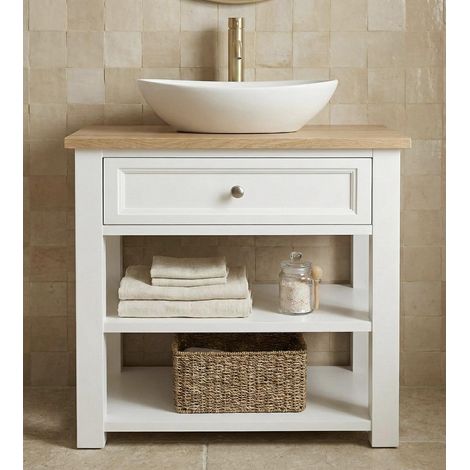 Meuble salle de bain BALI 80cm avec vasque/lavabolaqué pour salle de bain, design moderne, résistant à l'humidité, idéal pour votre salle de bain familiale, installation facile, finition de haute q... (1/5)