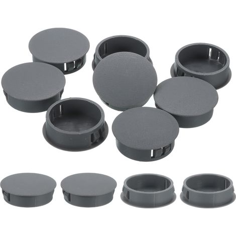 12Pcs Bouchon de Trou en Nylon, 34.5-35mm Diamètre de Trou Bouchon d'étanchéité Rond Souple et Flexible de Verrouillage Bouchons en Caoutchouc pour Bouteille, Tuyaux, Cuisine, Gris (1/5)