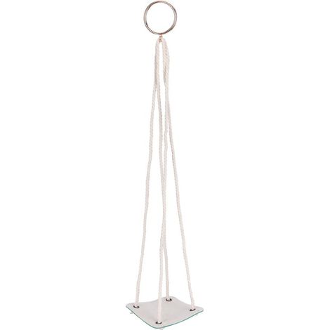 Support mural pour pots de fleurs, corde de coton avec base en cuir PU, 10 cm, vert, fixation murale, lot de pièces pour jardin et balcon (1/5)