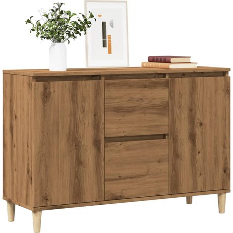 Aparador de madera de ingeniería roble artisan 102x35x70 cm vidaXL