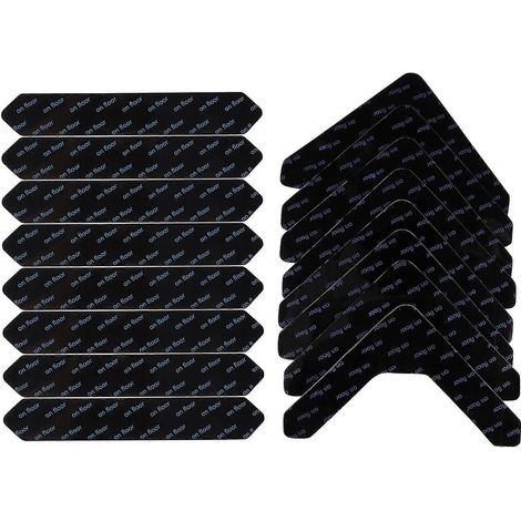 16 pièces/2 ensembles d'autocollants de fixation pour tapis sans traces, antidérapants (1/3)