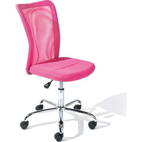 Chaise de bureau enfant en PU rose - CHILD